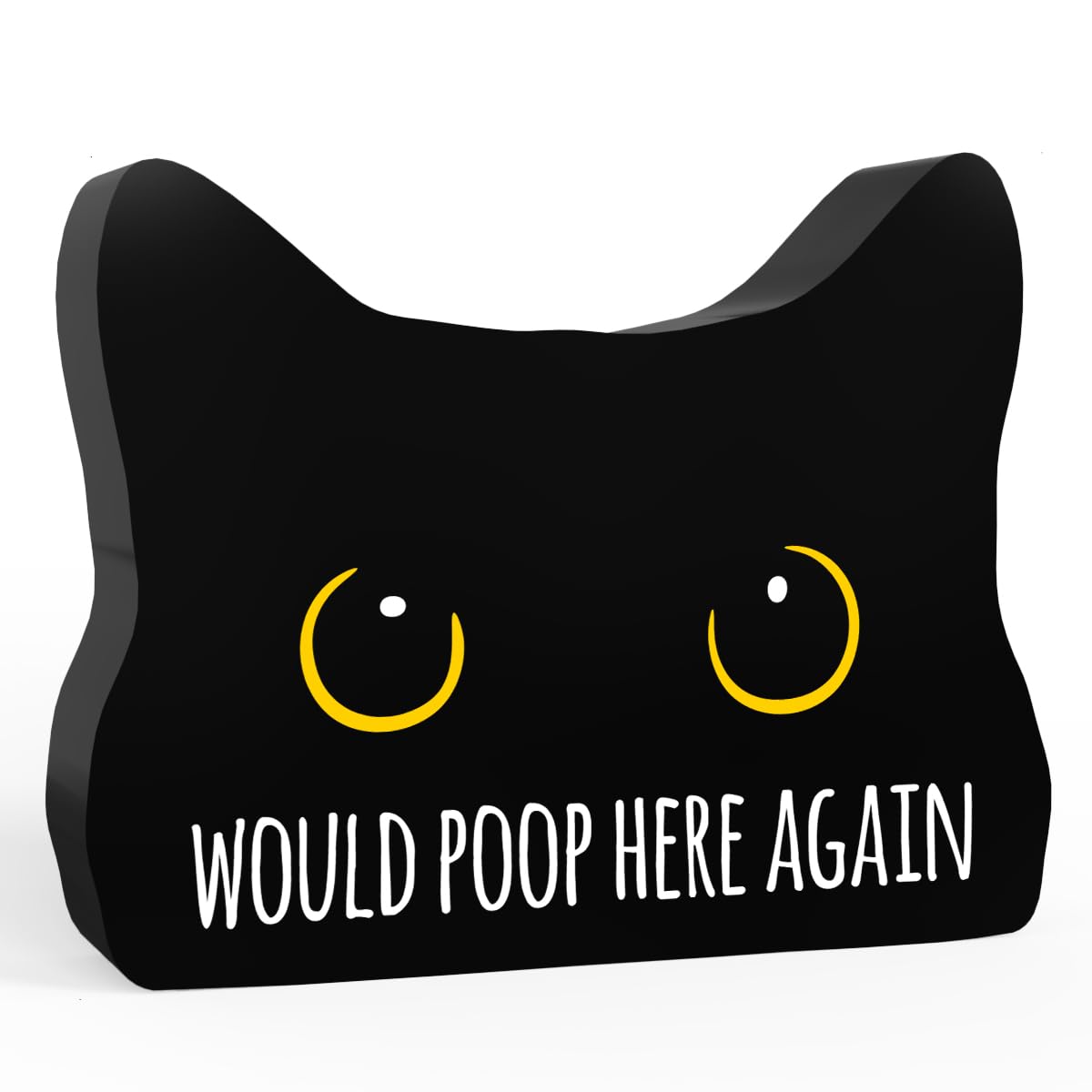Black Cat Decor Halloween Cat Bathroom Decor Are You Pooping Funny Bathroom Acrylic Decors Sign Cat for Home Bathrooms Cats Lover Gifts For Women Men Halloween Christmas